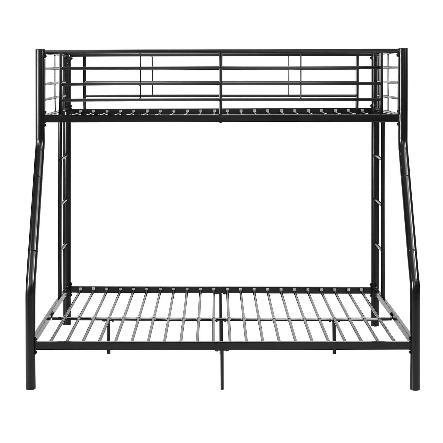 Walker Edison Premium Twin Over Full Metal Bunk Bed, Black - Image 5