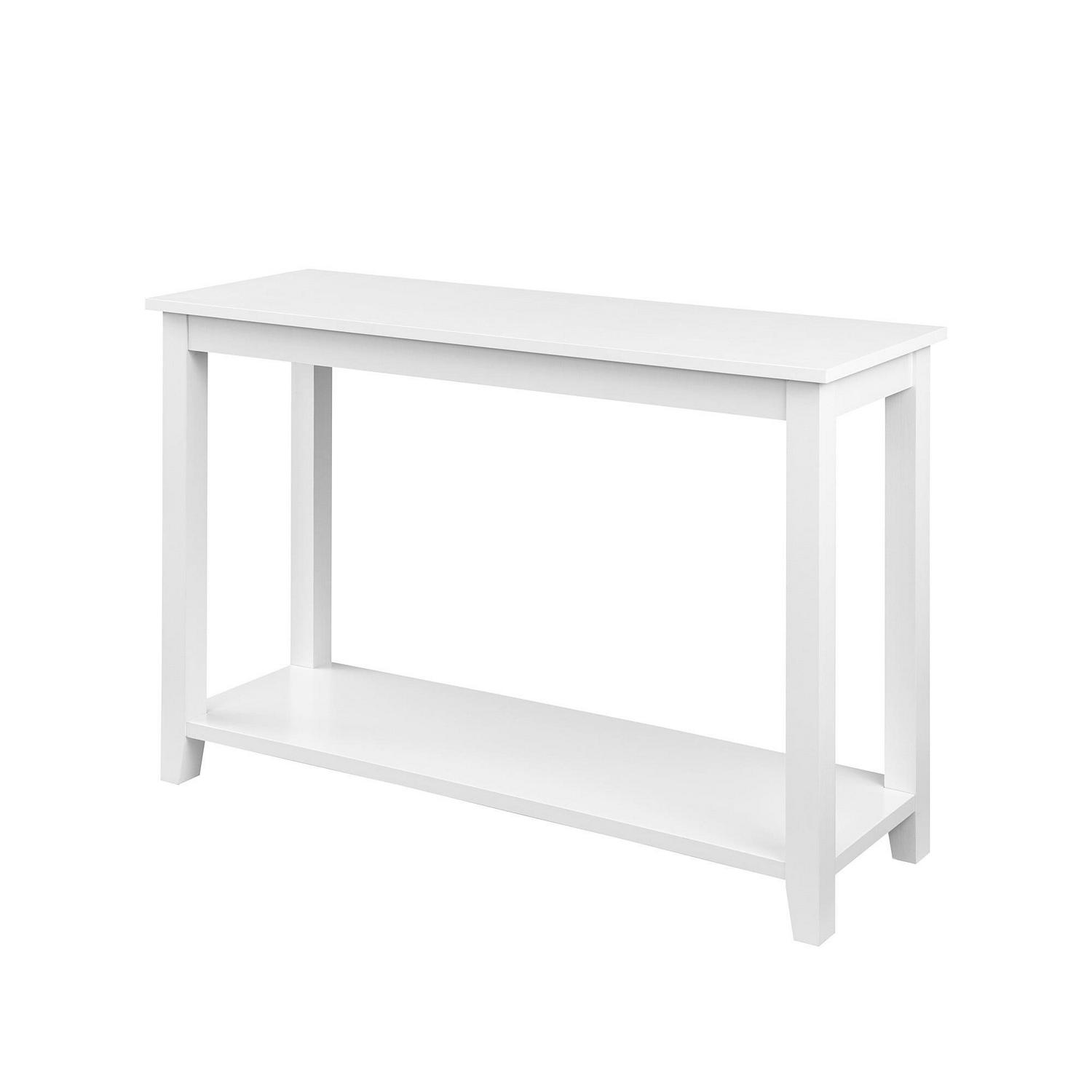 Walker Edison Transitional 48” Wood Console Table, Solid White - Image 6