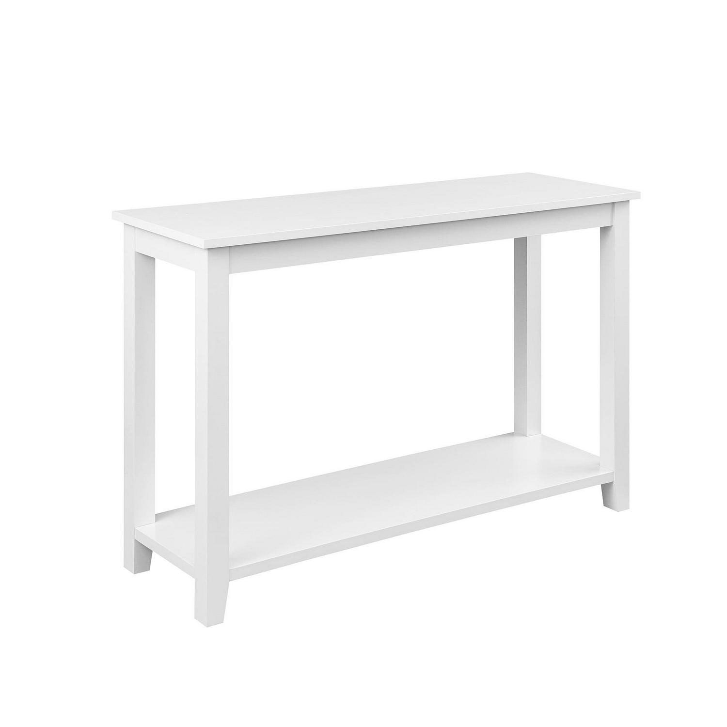 Walker Edison Transitional 48” Wood Console Table, Solid White - Image 5