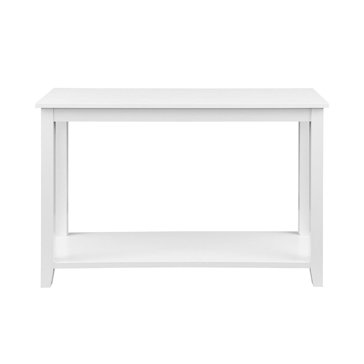 Walker Edison Transitional 48” Wood Console Table, Solid White - Image 7