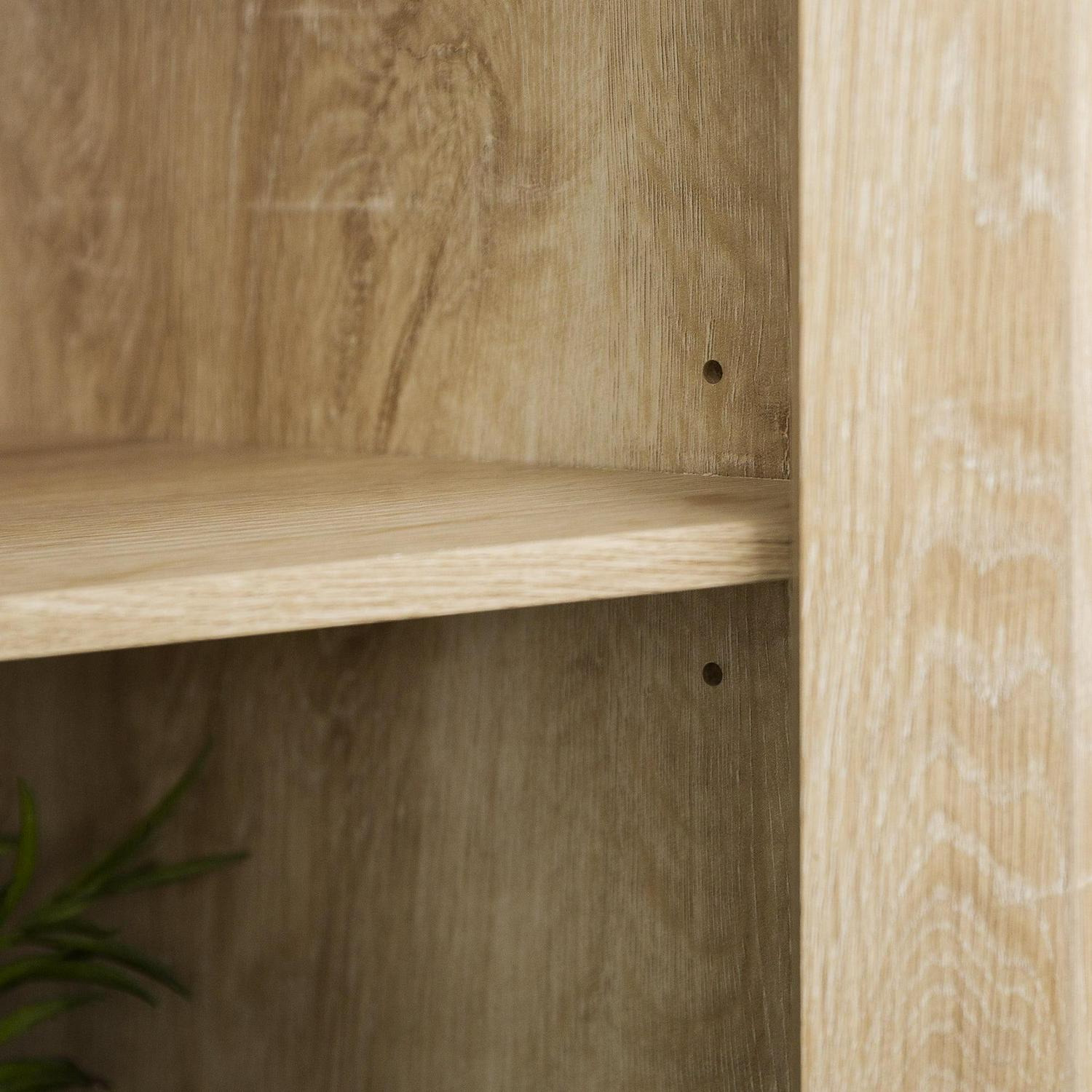 Walker Edison White Oak Corner Fireplace TV Stand for TVs up to 55" - Image 7