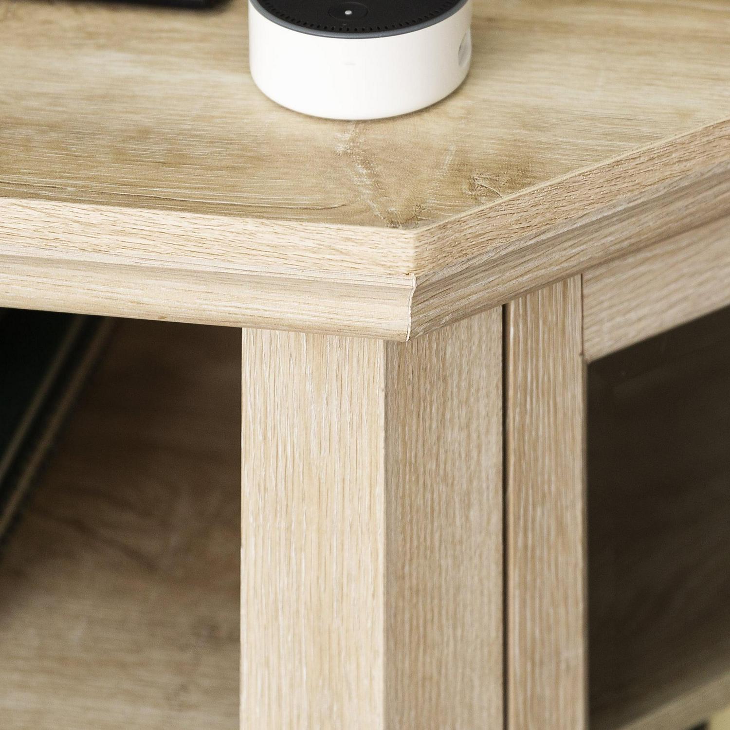 Walker Edison White Oak Corner Fireplace TV Stand for TVs up to 55" - Image 10