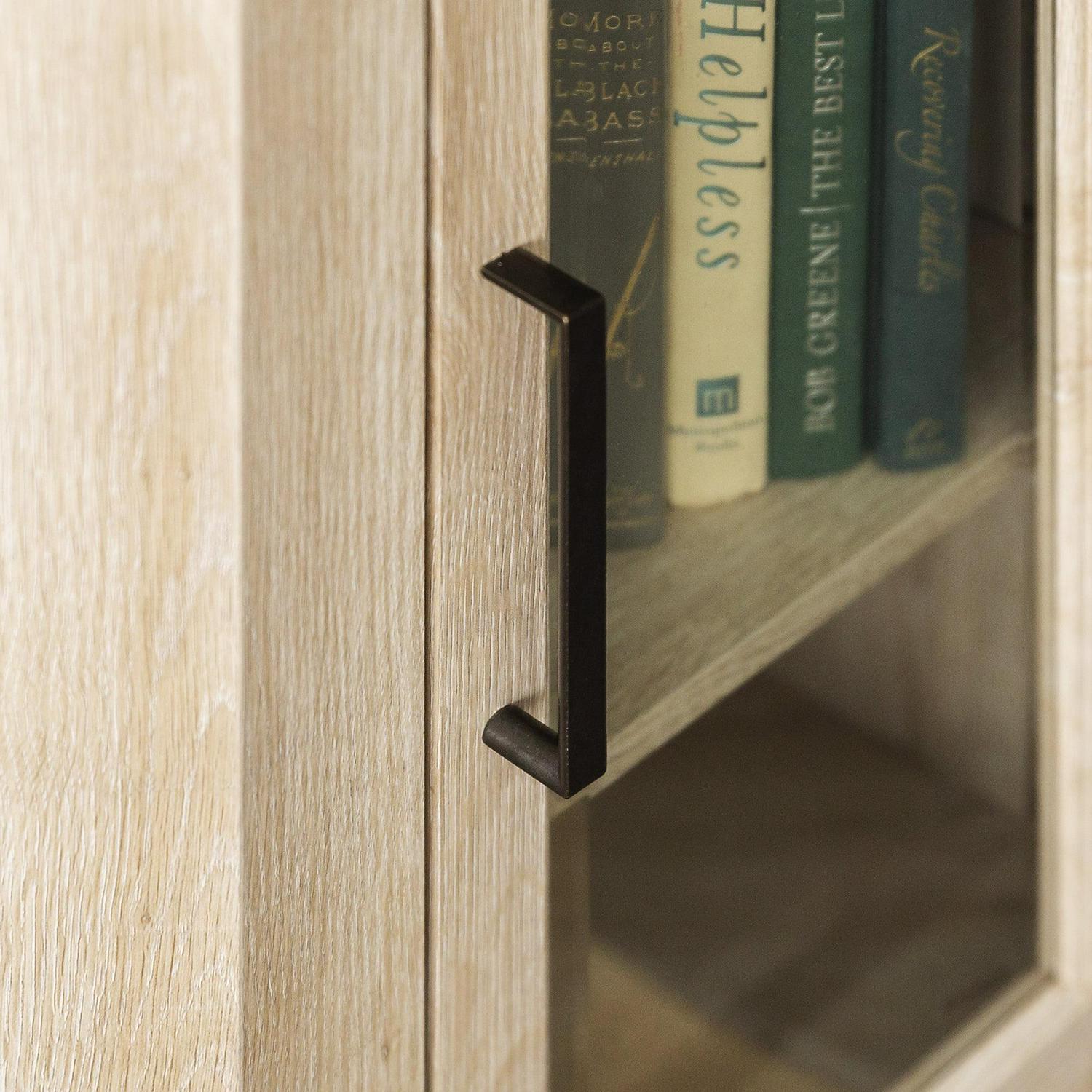 Walker Edison White Oak Corner Fireplace TV Stand for TVs up to 55" - Image 9