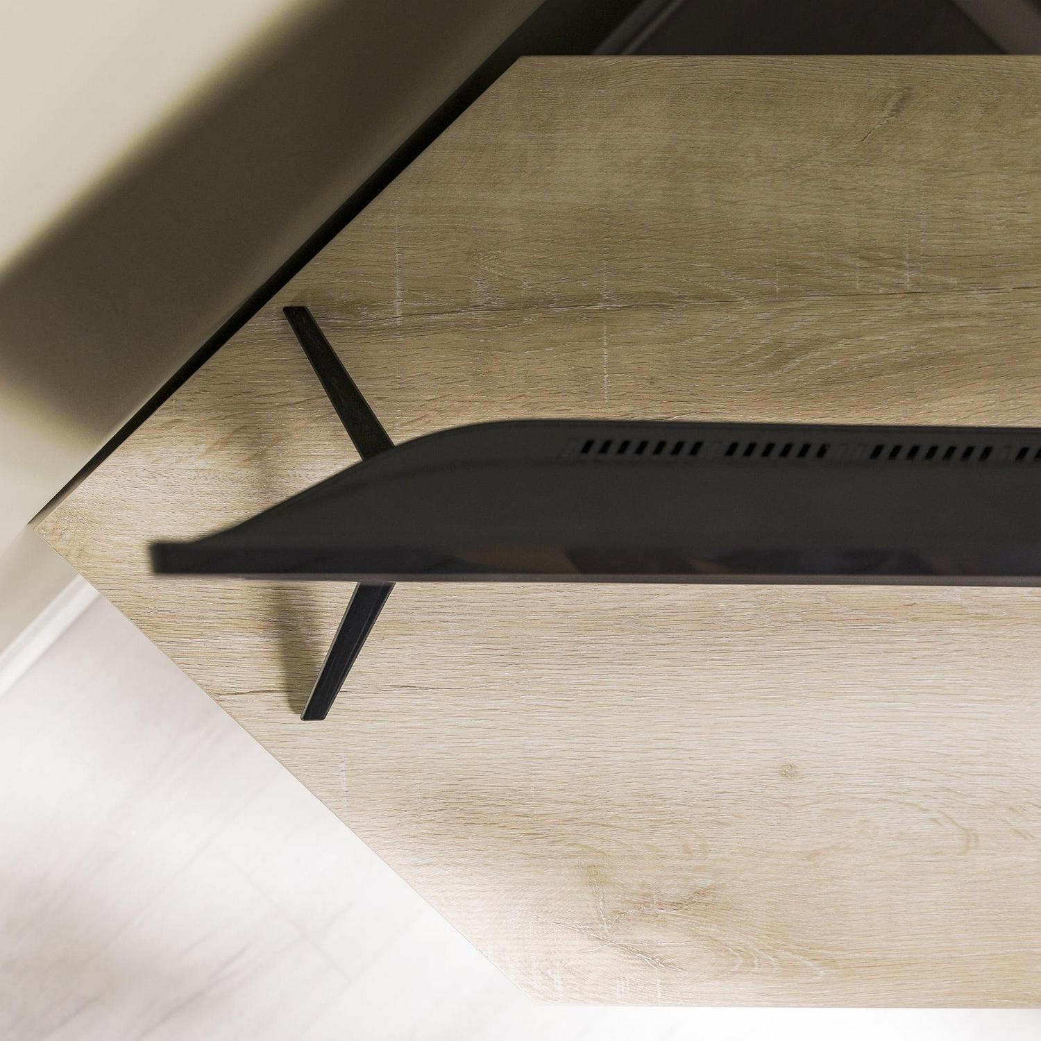 Walker Edison White Oak Corner Fireplace TV Stand for TVs up to 55" - Image 11