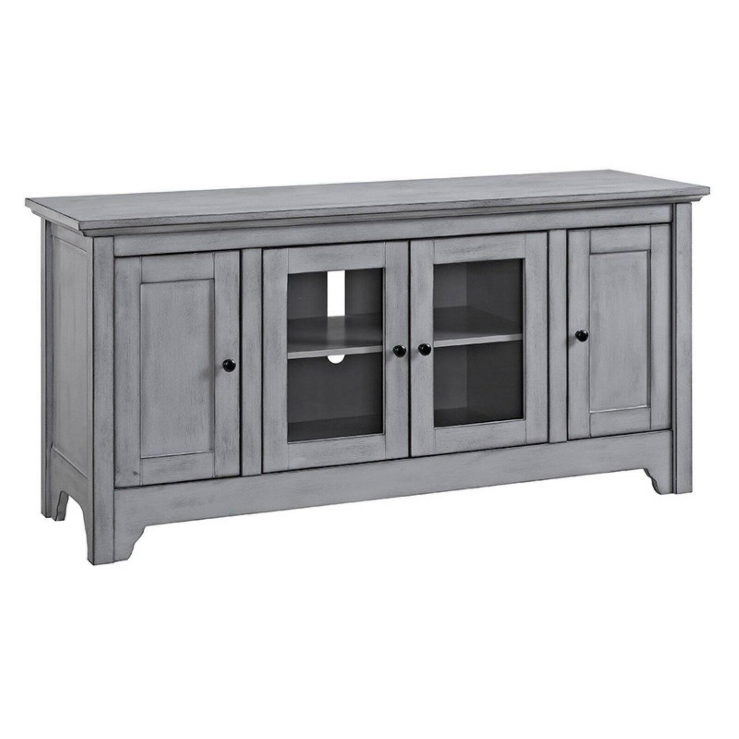 52" Wood TV Media Stand Storage Console - Image 7
