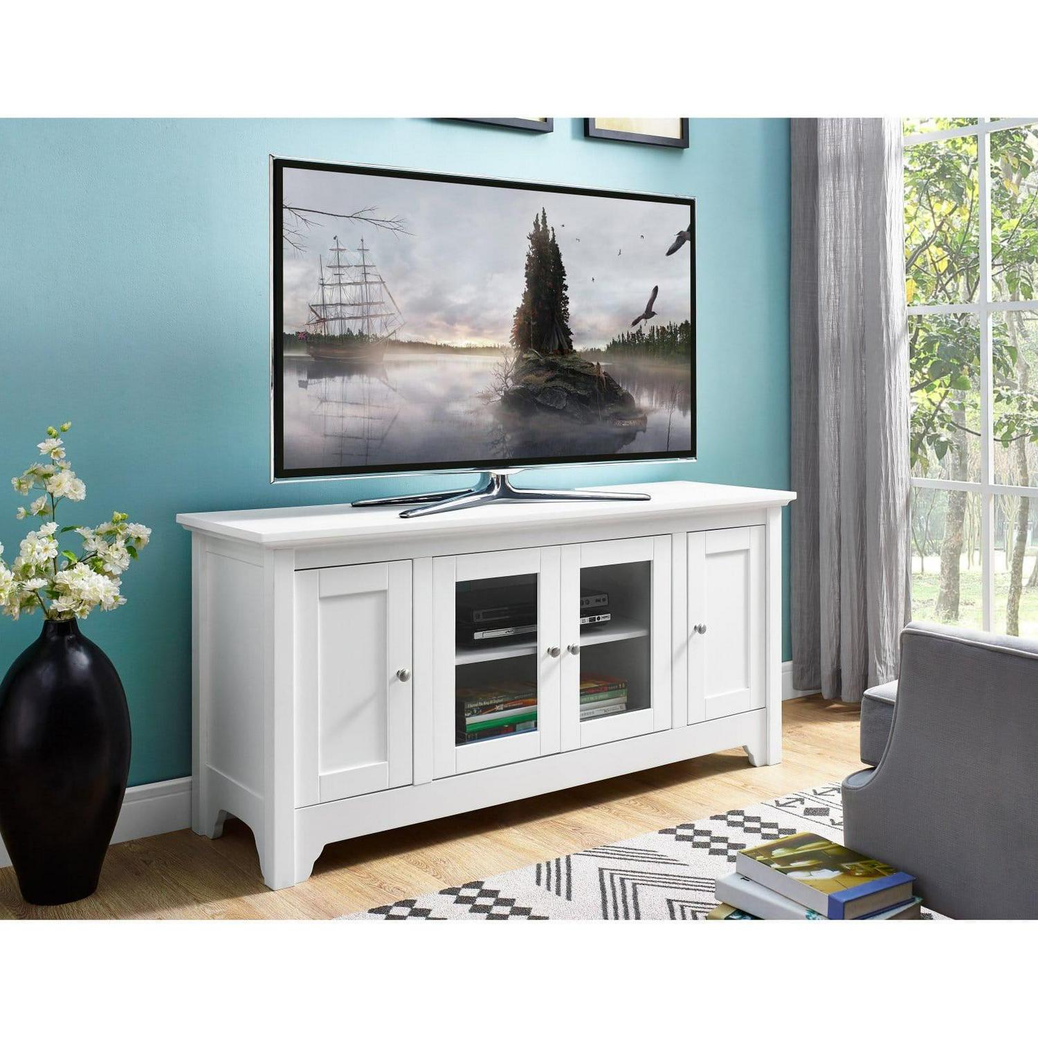52" Wood TV Media Stand Storage Console - Image 4