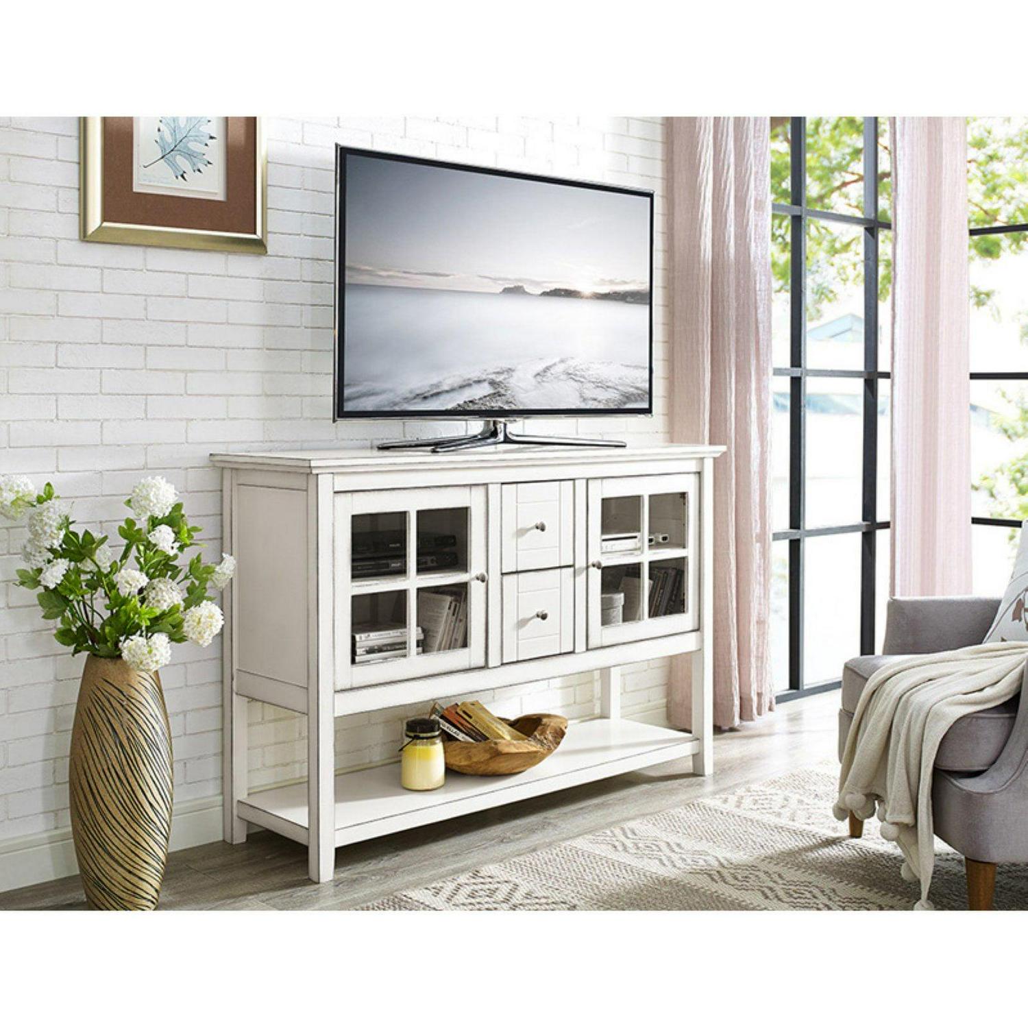 Walker Edison Wood 52 in. Console Table Buffet TV Stand - Image 4