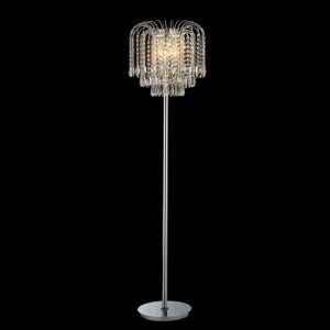 Xyrisse 4-light Crystal 58-inch Chrome Floor Lamp