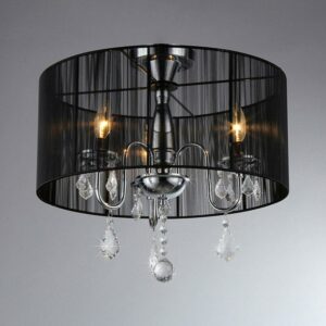 Warehouse of Tiffany Round Satin Crystal Chandelier