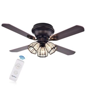 Tarudor 52 inches Indoor Bronze Finish Remote Controlled Ceiling Fan