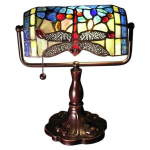 Warehouse of Tiffany Stella Blue Dragonfly Desk Lamp