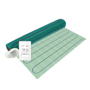 WarmlyYours TempZone Electric Radiant Floor Heating Easy Mat Kit 3' x 5' (15 Sq. Ft) with nSpire Touch Programmable Thermostat & Circuit Check for use under Tile, Marble, LVT, Vinyl, Hardwood (120V)