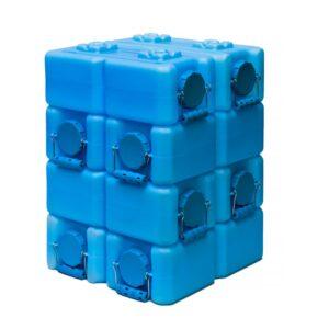 WaterBrick Stackable 3.5 Gallon Blue Water & Food Storage Container - 8 Pack