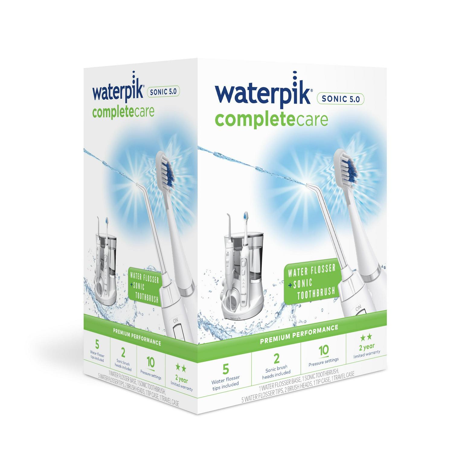 Waterpik Complete Care 5.0 Water Flosser + Sonic Electric Toothbrush, White - Image 14