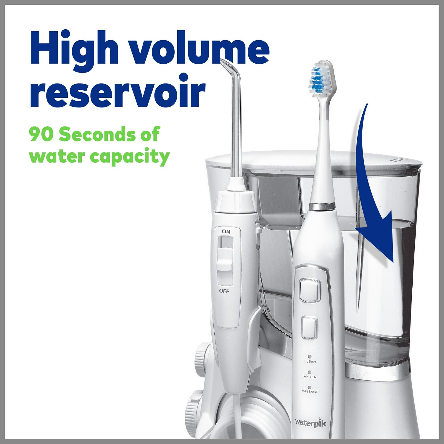 Waterpik Complete Care 5.0 Water Flosser + Sonic Electric Toothbrush, White - Image 9