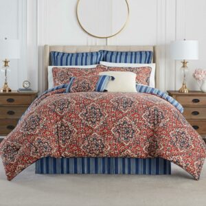 Waverly Tabriz Comforter Set, Queen, Laquer, 4-Piece