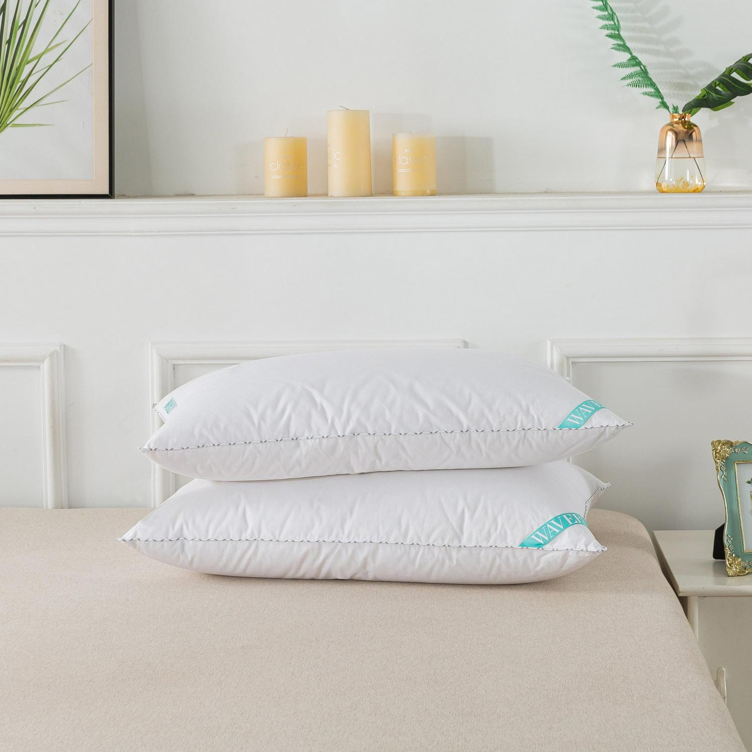 Waverly Twin Pack White Duck Feather Pillow - King