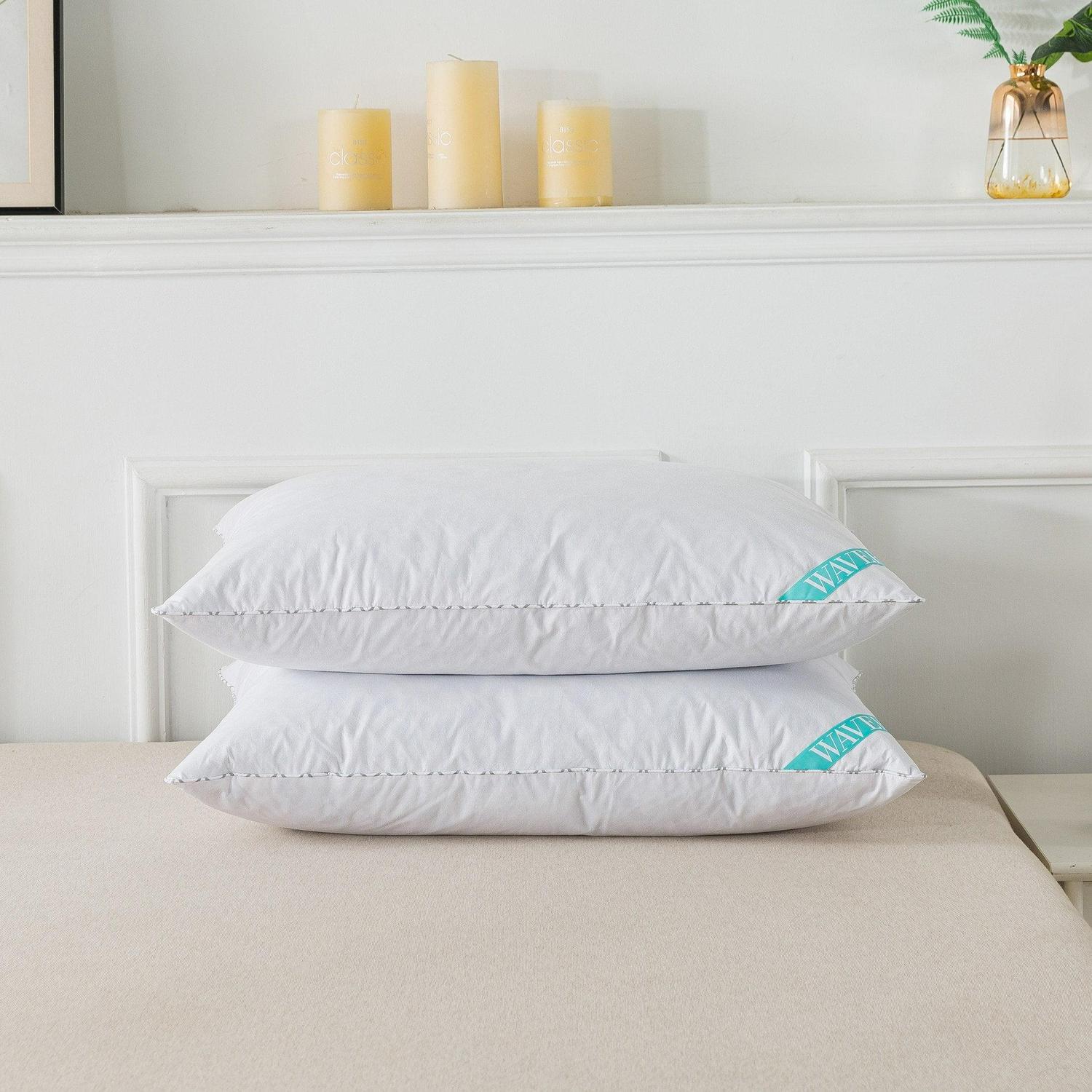 Waverly Twin Pack White Duck Feather Pillow - King - Image 4