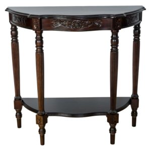 Wayborn JC008 Carved Demilune Console Table