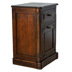 Wayborn JC011 1 Drawer & 1 Door Carved Accent Cabinet