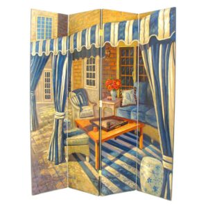 Wayborn Hand Painted The Patio Room Divider