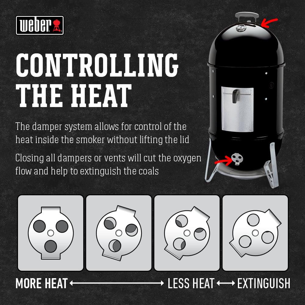 Weber Smokey Mountain Cooker Charcoal Smoker - Image 3