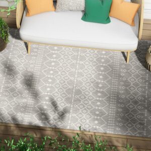 Well Woven 8' x 10' Ivory Outdoor Rug