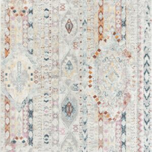 Well Woven Rodeo Otero Vintage Bohemian Tribal Ivory 5'3" x 7'3" Area Rug