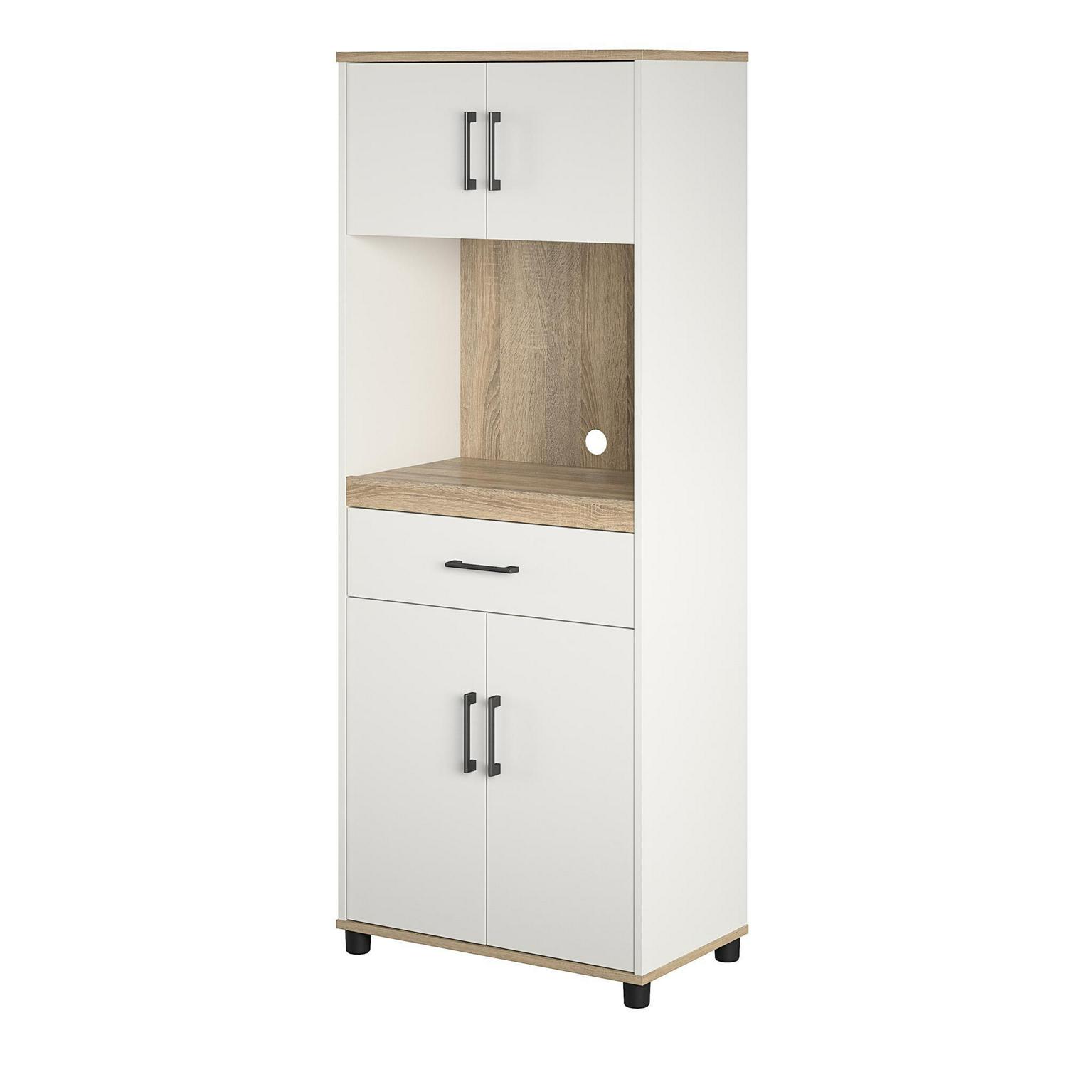 Welland, 1 Drawer / 4 Door Tall Coffee Bar, White - Image 6