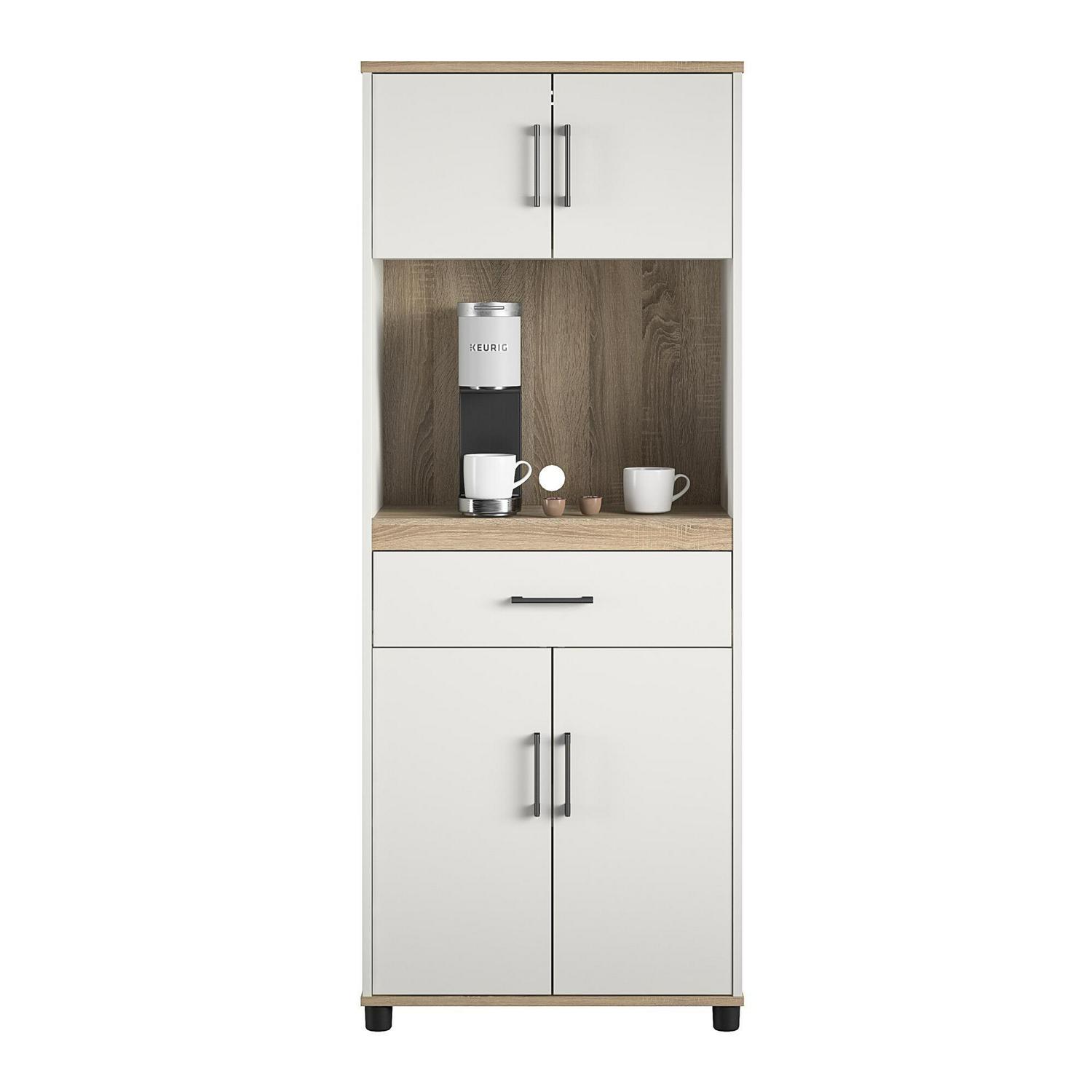 Welland, 1 Drawer / 4 Door Tall Coffee Bar, White - Image 5