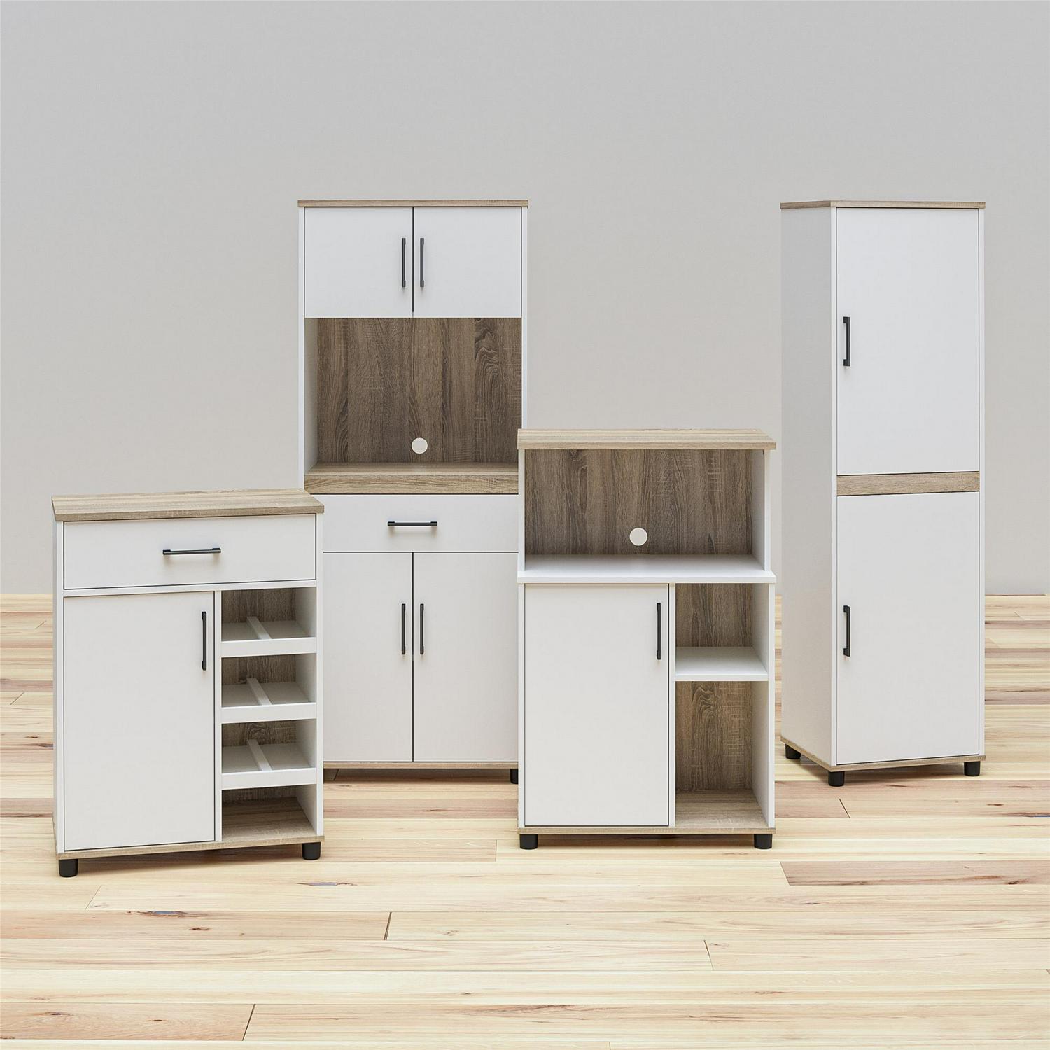 Welland, 1 Drawer / 4 Door Tall Coffee Bar, White - Image 13