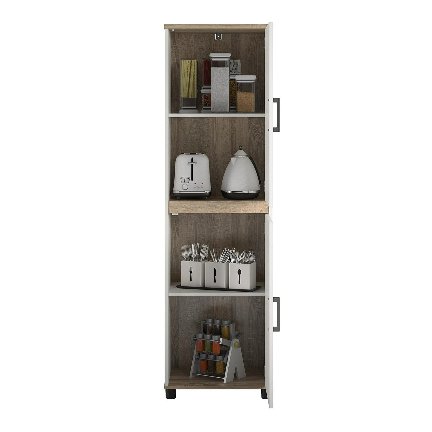 Welland 2 Door Kitchen Pantry Cabinet, White - Image 6