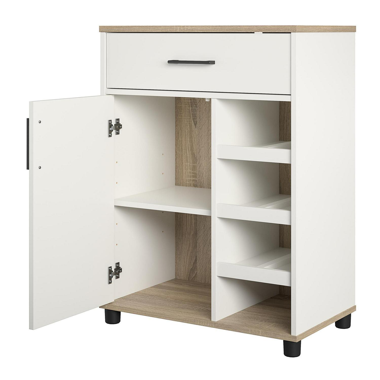 Welland Bar Cabinet with Beverage Shelves, White - Image 3