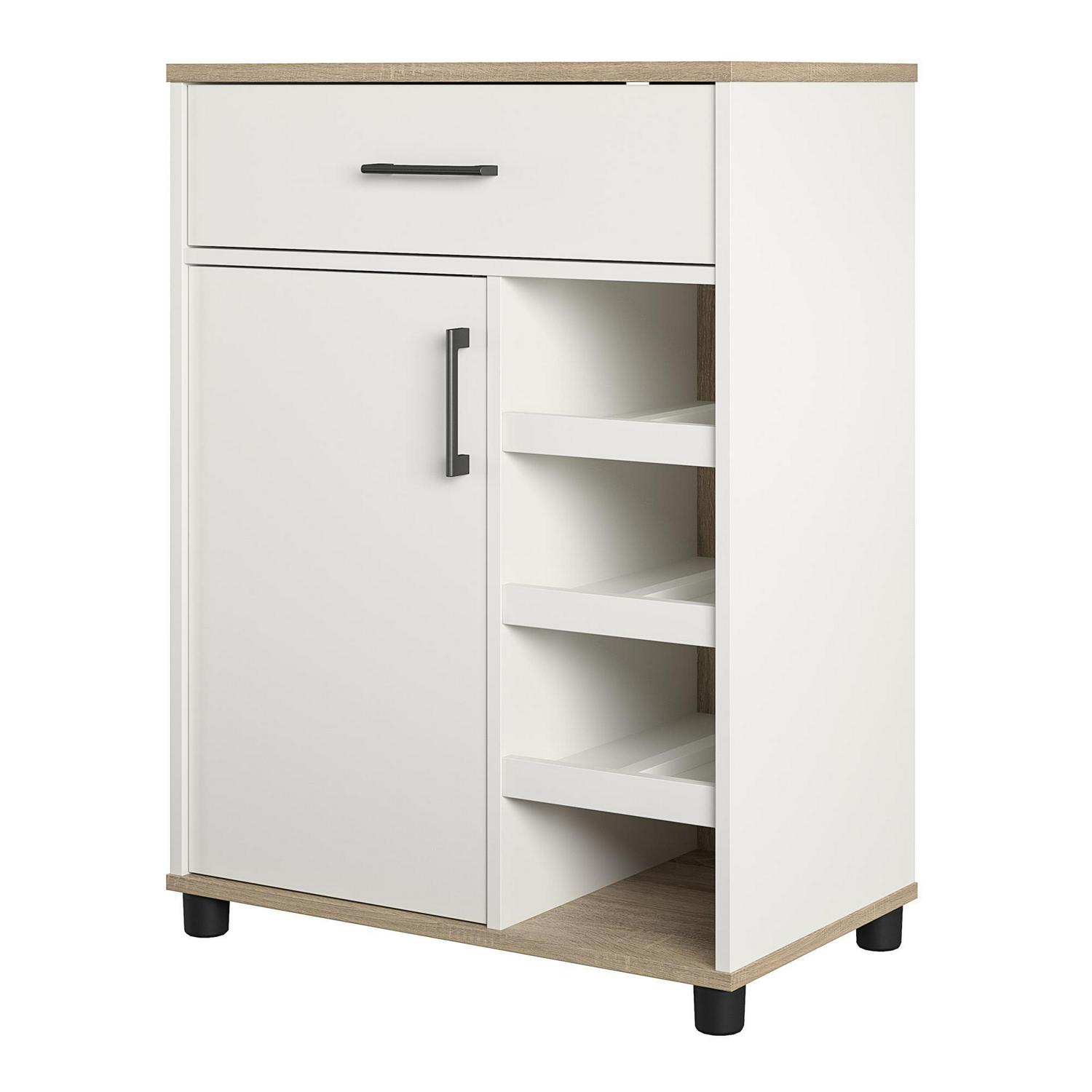 Welland Bar Cabinet with Beverage Shelves, White - Image 11