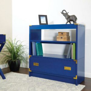 Wellington 36" Bookcase in Lapis Blue Engineered Wood