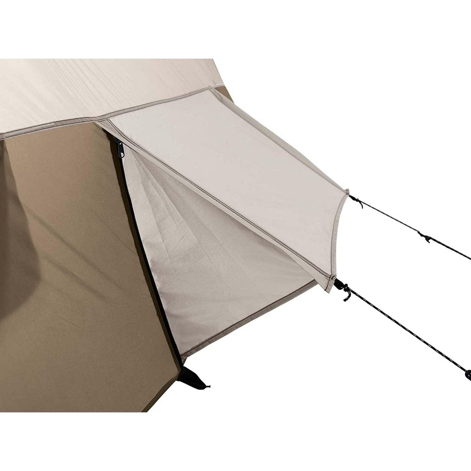 Wenzel Klondike 8-Person Large Outdoor Camping Tent with Screen Room, Brown - Image 4
