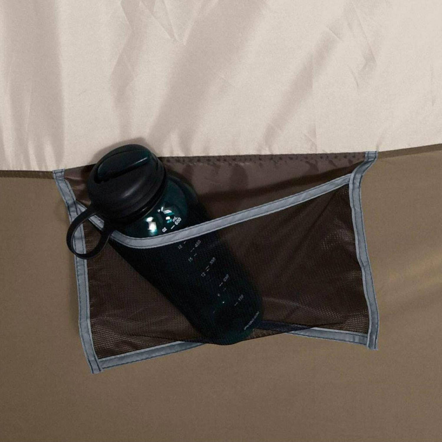 Wenzel Klondike 8-Person Large Outdoor Camping Tent with Screen Room, Brown - Image 5