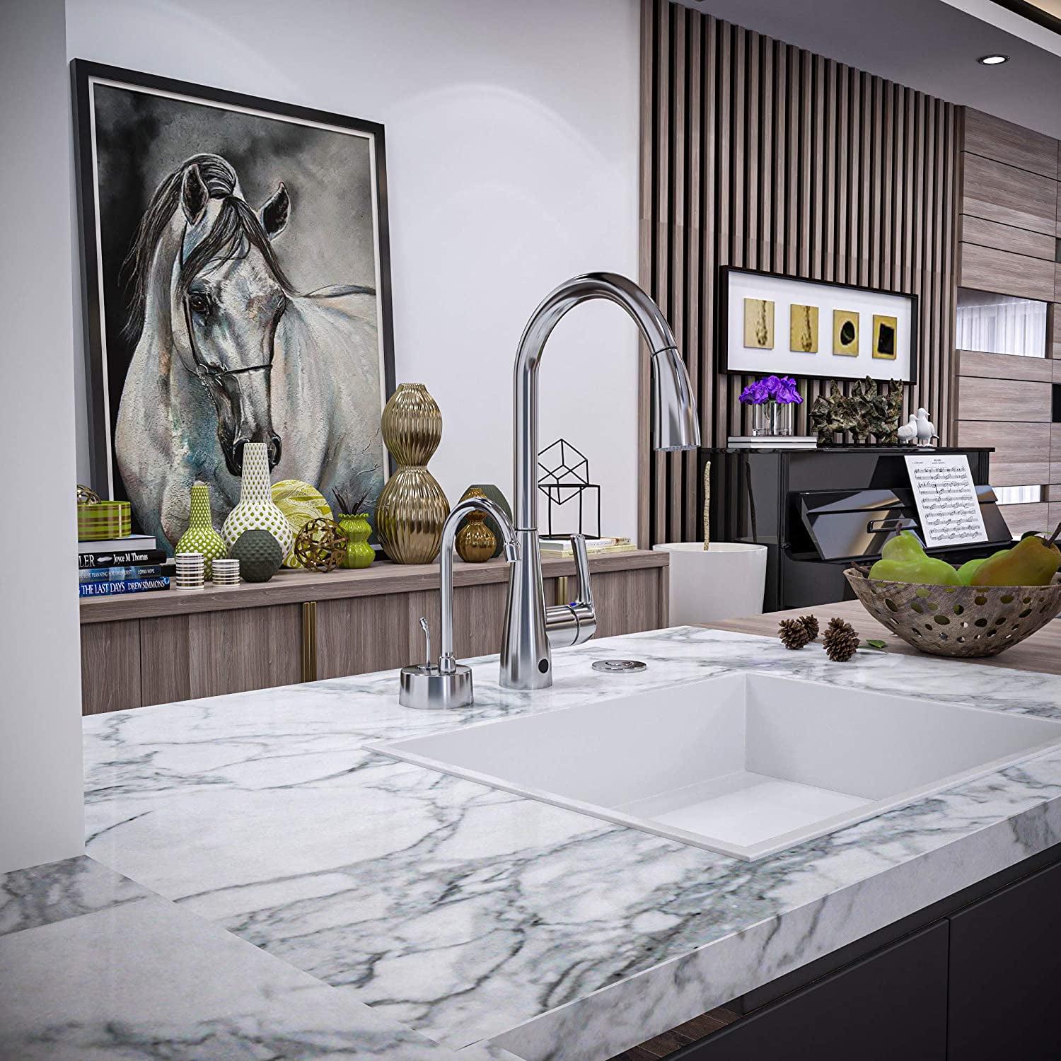 Westbrass 9" 1-Handle Hot Water Dispenser Faucet with Heating Tank, Polished Chrome - Image 5