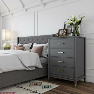 Westerleigh 4 Drawer Dresser, Graphite Gray