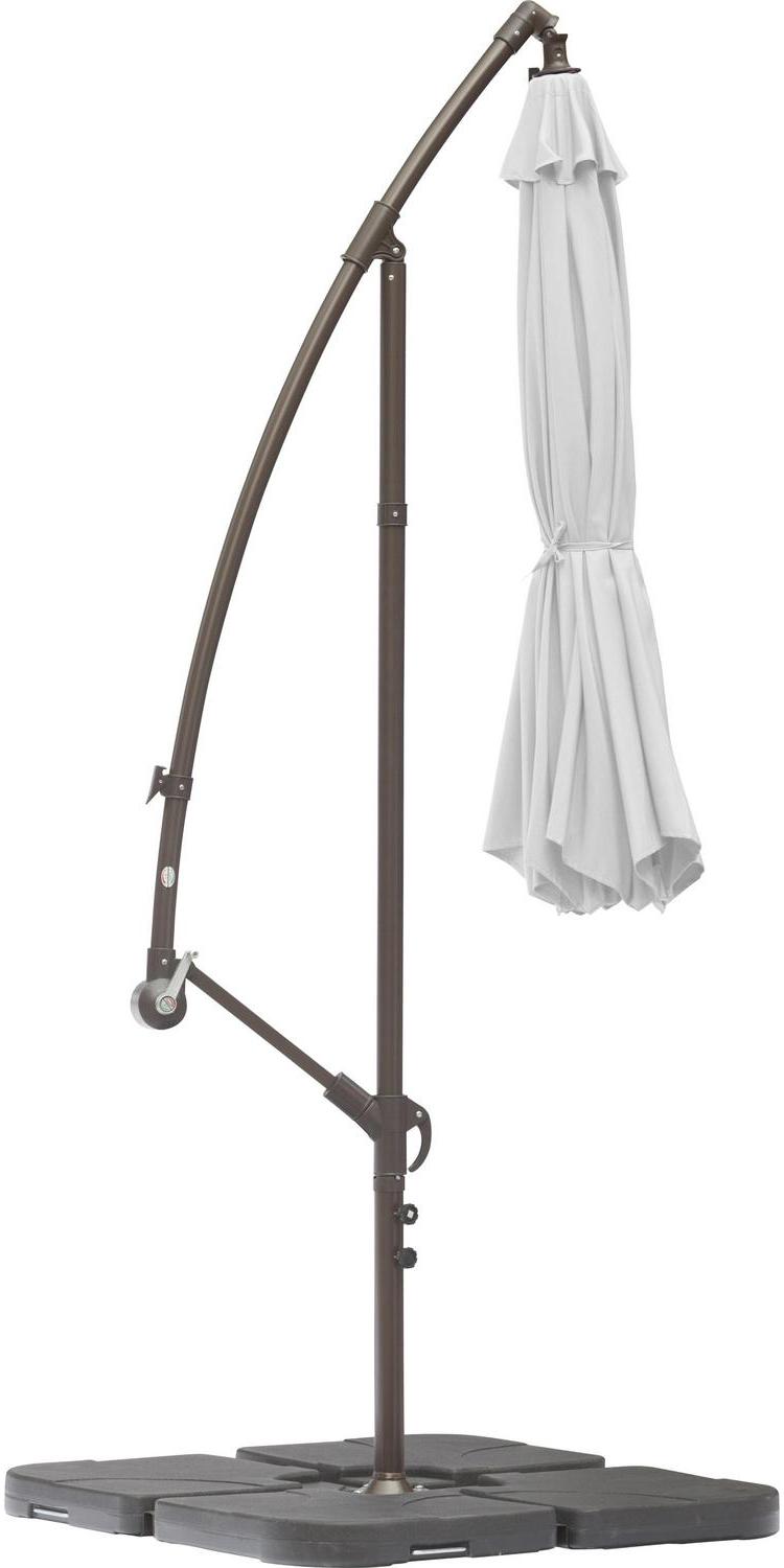 Westin Outdoor 10 Ft Cantilever Offset Umbrella with Base Weights Included for Outdoor Patio UV Weather Resistant, White - Image 5