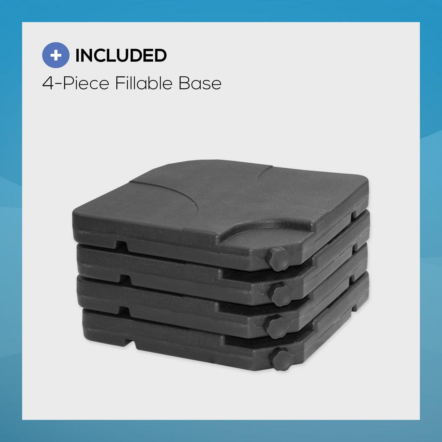 Westin Outdoor 10 Ft Cantilever Offset Umbrella with Base Weights Included for Outdoor Patio UV Weather Resistant, White - Image 2