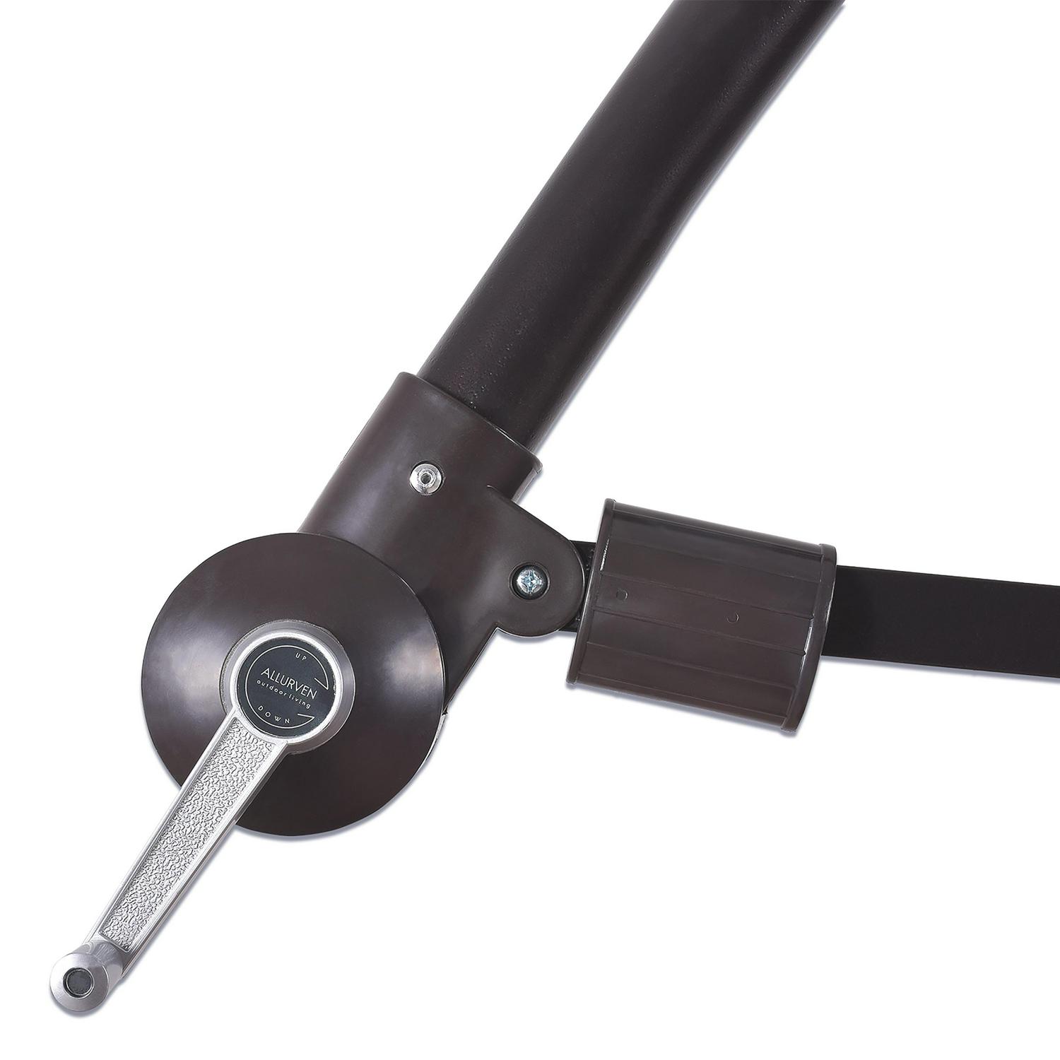 Westin Furniture 10 ft. Cantilever Hanging Patio Umbrella, Turquoise - Image 7