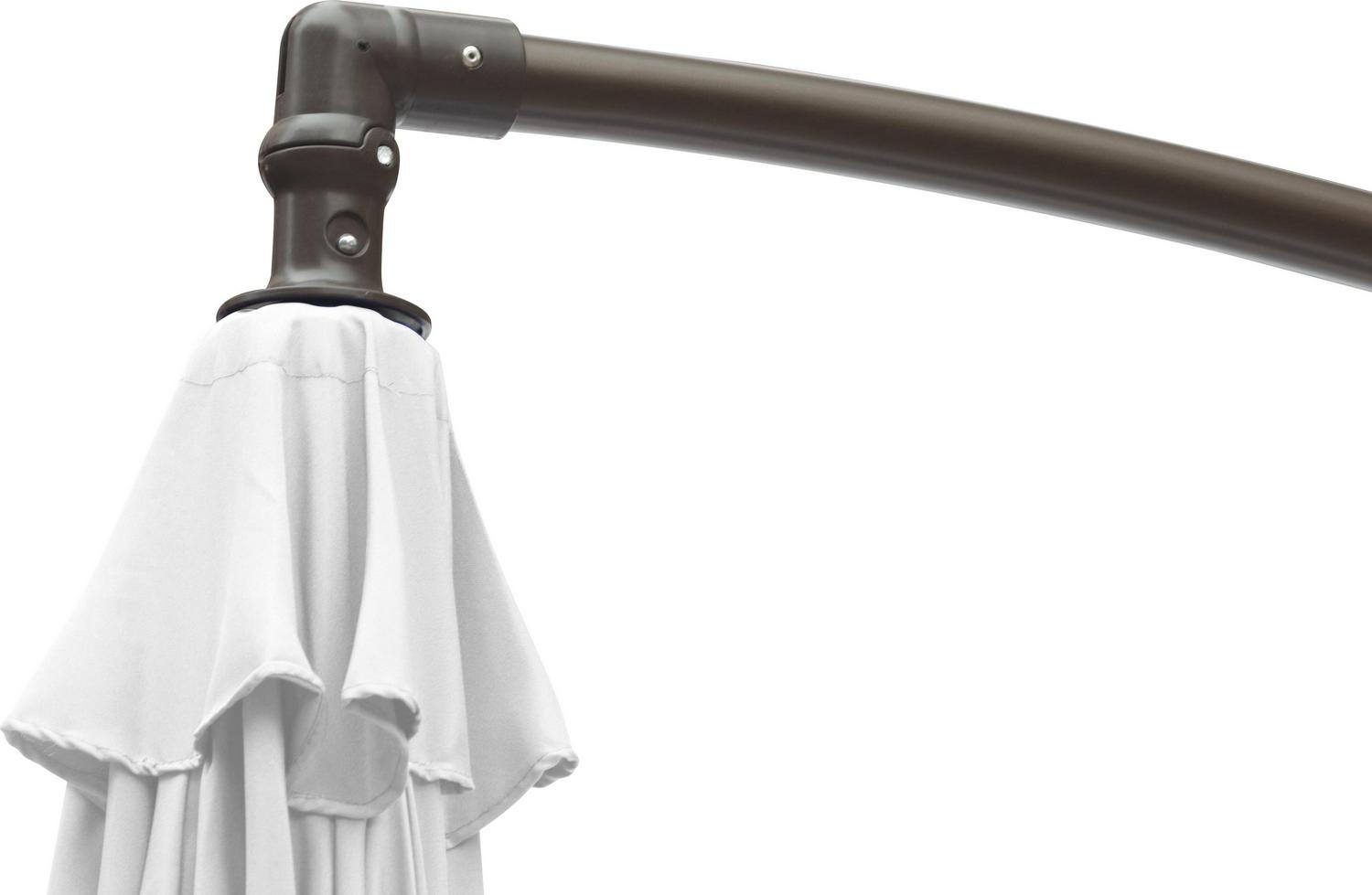 Westin Outdoor 10 Ft Cantilever Offset Umbrella with Base Weights Included for Outdoor Patio UV Weather Resistant, White - Image 7