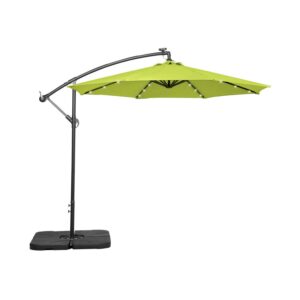 Westin Outdoor 94" Lime Green Solid Print Octagon Offset and Cantilever Patio Umbrellas