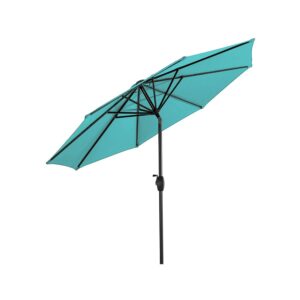 9' 1- Piece Patio Umbrellas, Turquoise