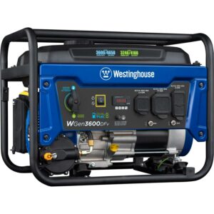 Westinghouse 4650 Peak Watt Dual Fuel Portable Generator with RV Ready Outlet, Recoil Start