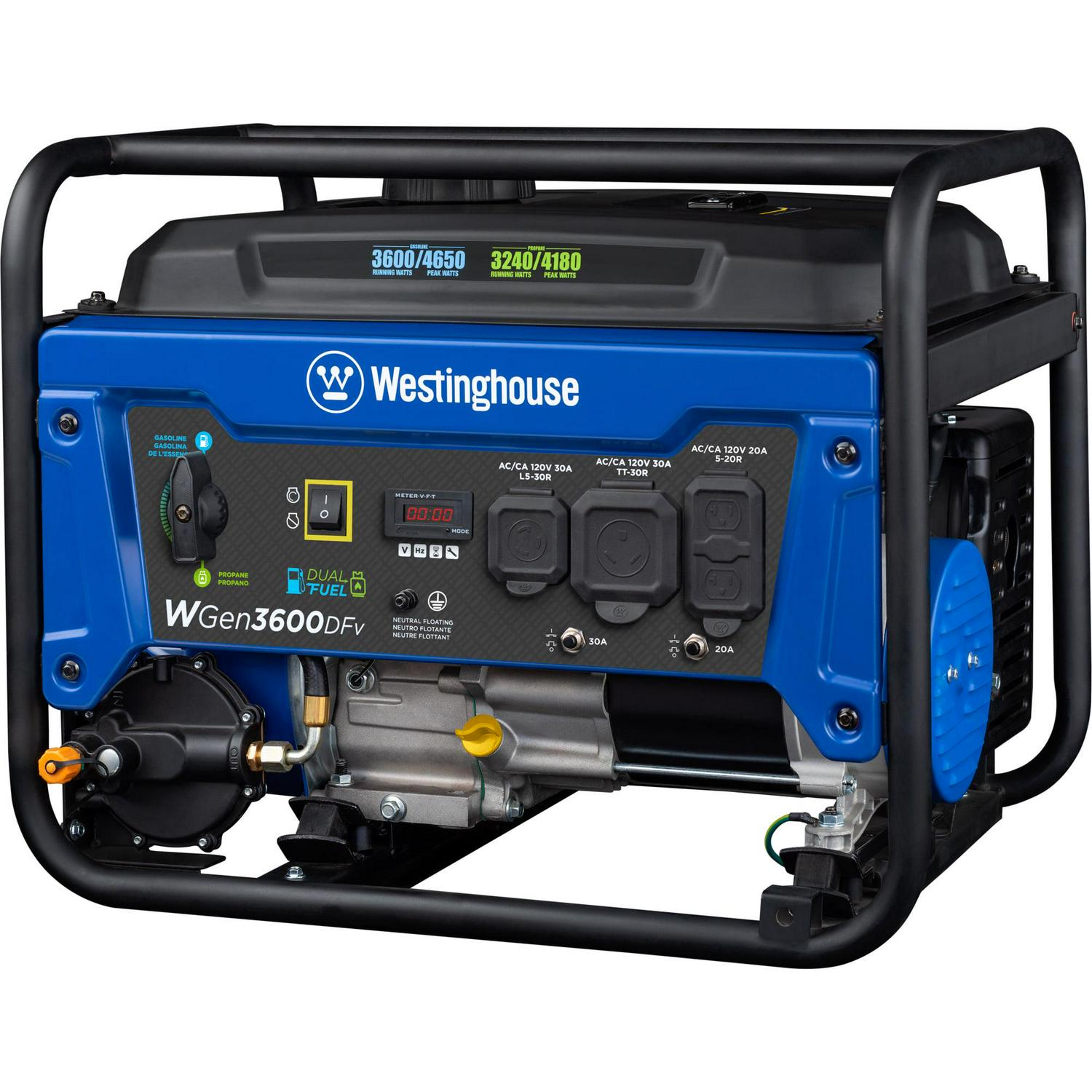 Westinghouse 4650 Peak Watt Dual Fuel Portable Generator with RV Ready Outlet, Recoil Start - Image 8
