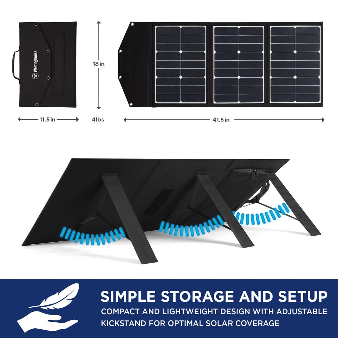 Westinghouse 60W Foldable Portable Solar Panel for iGen160s, iGen200s, iGen300s, iGen600s, iGen1000s Power Stations - Image 6