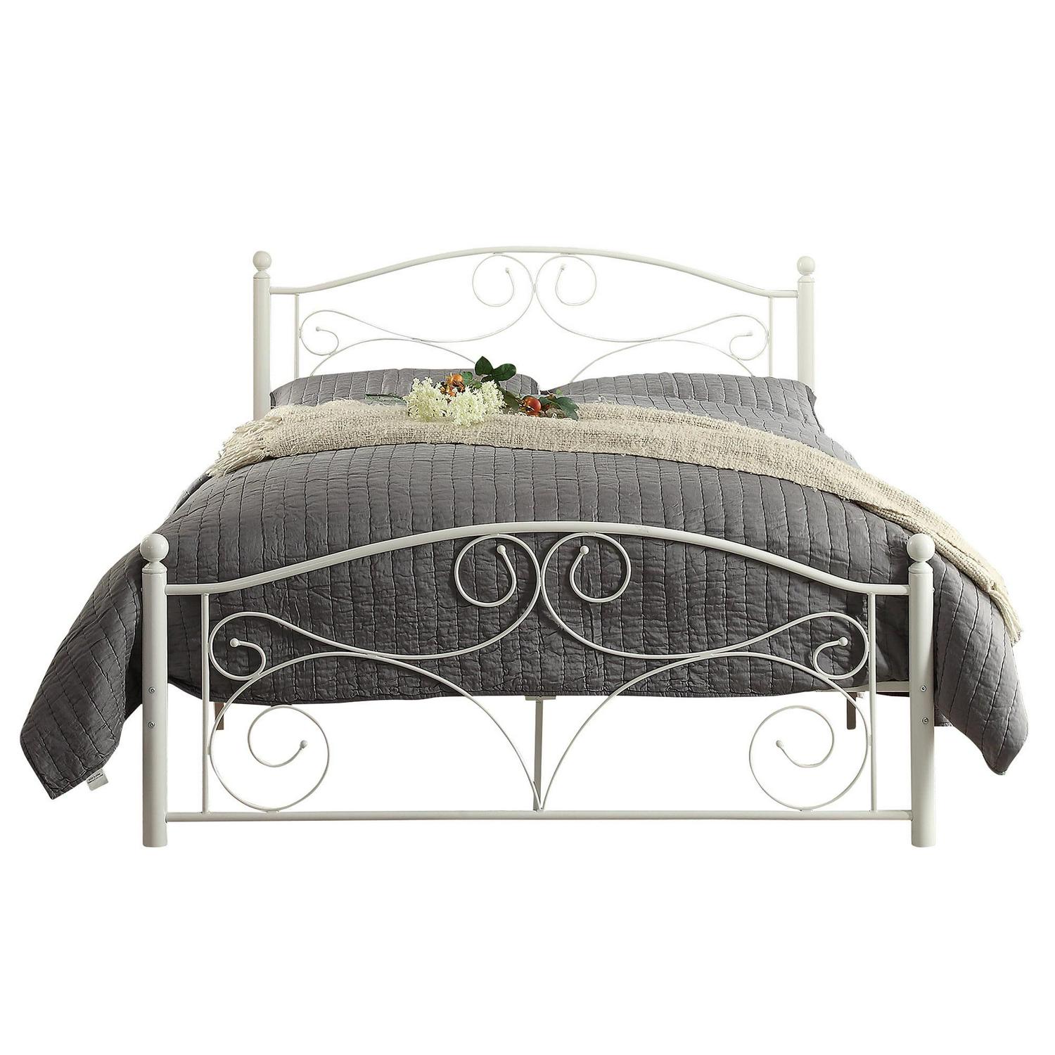 Weston Home Abigail Metal Platform Full Bed, White - Image 2