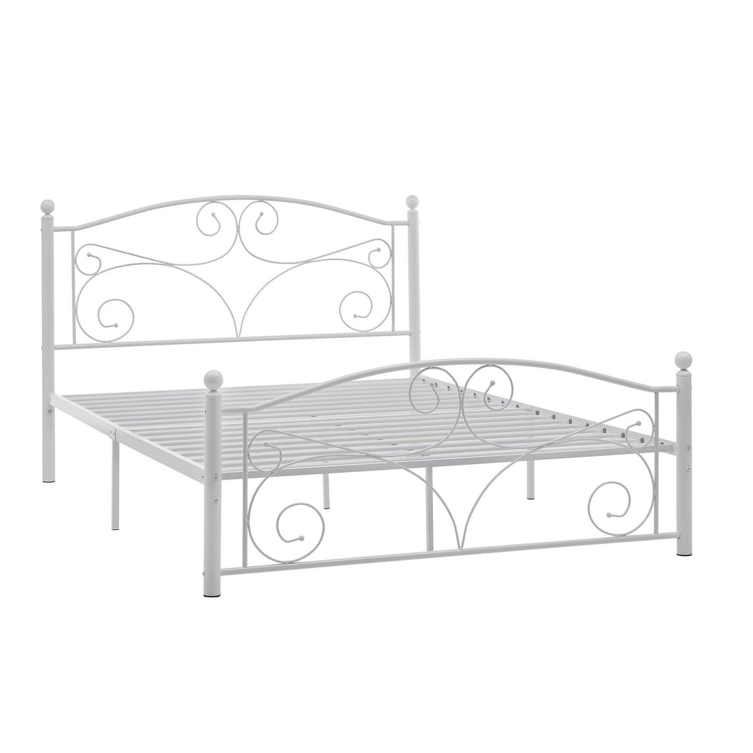 Weston Home Abigail Metal Platform Full Bed, White - Image 6